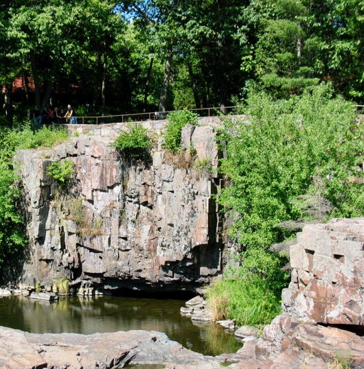  Dells of the Eau Claire is in Marathon County, near Wausau. A scenic, narrow rocky gorge and waterfalls are there