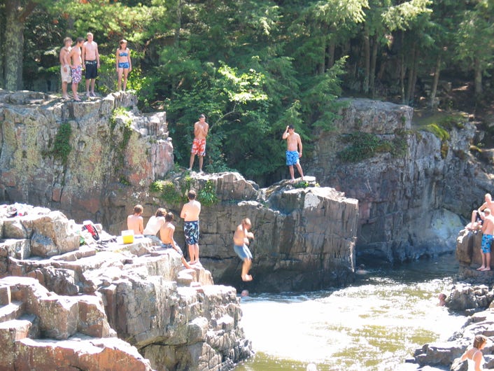  Dells of the Eau Claire is in Marathon County, near Wausau. A scenic, narrow rocky gorge and waterfalls are there